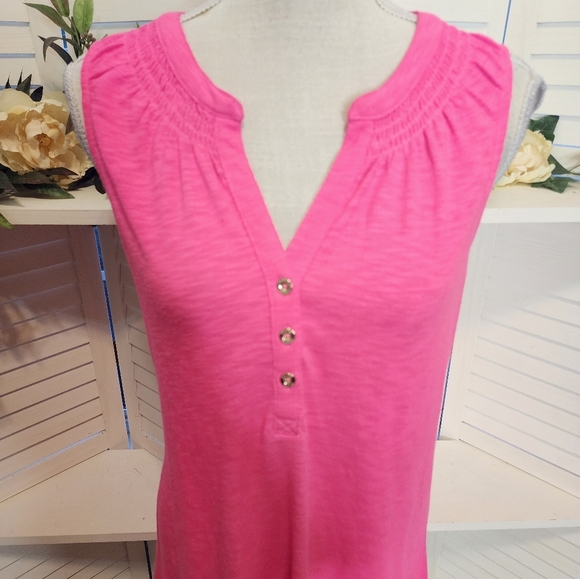 Lilly Pulitzer Pink Sleeveless Button-Front Dress 1310 - Picture 3 of 7